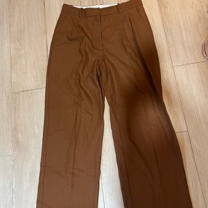 Aritzia brown effortless wide leg pants size 12 never worn